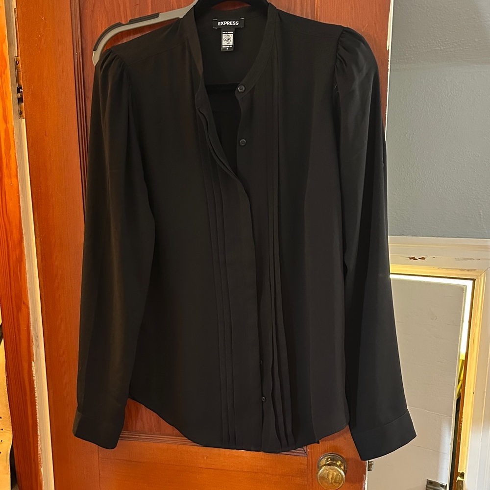 Express Women's Classic Black Button-Down Shirt